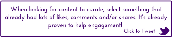 Click to Tweet re curated content and engagement