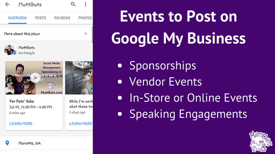 Google My Business Event List