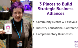 Purple Hair lady, 3 places to build business relationships