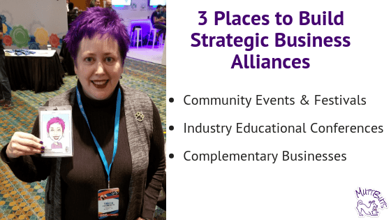 Purple Hair lady, 3 places to build business relationships
