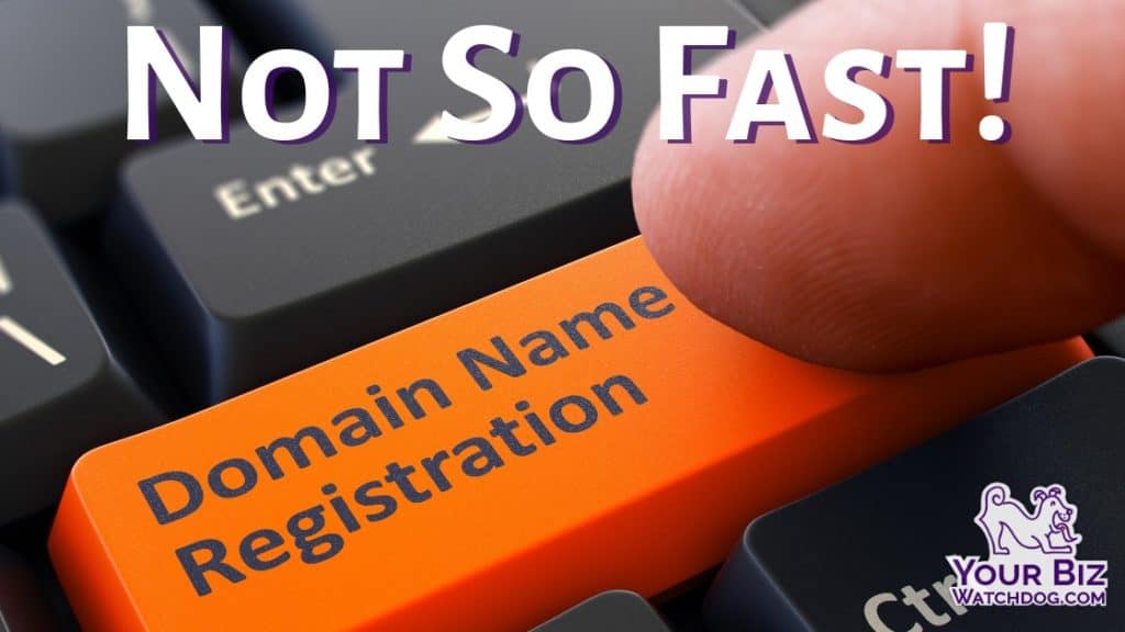 Domain Name Registration Keyboard Stop